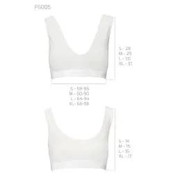 Спортивний топ з еластичної бавовни Passion PS005 TOP white L - мініатюра 3