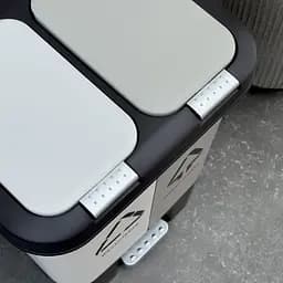 Відро для сміття MBM My Home сортувальне з кришкою та педаллю 10+10 л сіре (BIN-05 (10+10L) LIGHT GRAY/GRAY) - мініатюра 13