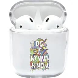 Прозорий силіконовий чохол Apple AirPods з малюнком - Роблю те, що знаю (KAP1123)