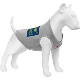 Майка для собак Waudog Clothes малюнок "Сміливість", сітка, L, B 42-45 см, C 28-31 см сірий