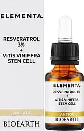 Антиоксидантна сироватка для обличчя Bioearth Elementa Antiox Resveratrol 3% + Vitis Vinifera Stem Cell 15 мл - мініатюра 2