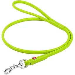 Поводок для собак Waudog Glamour кожаный круглый, салатовый