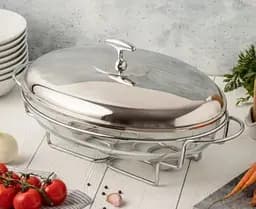 Мармит настольный подогреватель еды Edelhoff EH-8522 термостойкая стеклянная посуда с подогревом