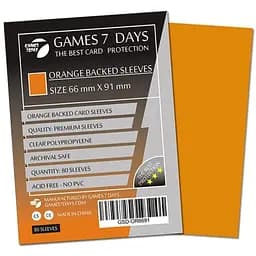 Аксессуар Games 7 Days Протекторы для карт Games7Days 66 х 91 мм MTG, 80 шт. Orange PREMIUM (GSD-OR6691)