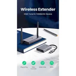 Подовжувач HDMI по Wi-Fi Ugreen CM506 Wireless HDMI Extender Transmitter and Receiver 50m сірий (50633A) - мініатюра 2