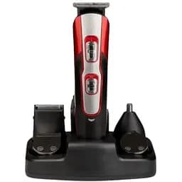 Машинка для стрижки волосся та бороди XPRO GM-592 професійна триммер 5 в 1 червоний (lp-88030)