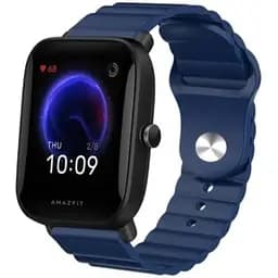 Ремінець BeWatch для Amazfit BIP/Bip Lite/Bip U/Pro/Mini/GTS/GTS 2 (E)/GTR 42мм силіконовий 20 мм Wave Темно-синій (1010706)
