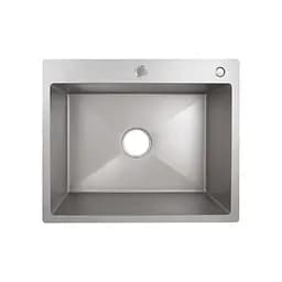 Кухонна мийка Lidz H6050G 3.0/0.8 мм Brush Grey (LDH6050GPVD3008), Сірий