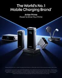 Сетевое зарядне пристрій Anker GaNPrime Charger 160W, 3xUSB-C PD3.1 w Display Silver (7232958) - мініатюра 3