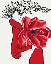 Картина за номерами на підрамнику Brushme Червона фантазія Lunatart