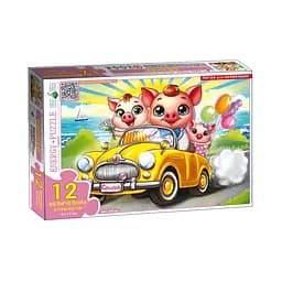 Детская игра-пазл "Свинки" Энергия Плюс 188403, 12 элементов