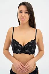 Бюстгальтер напівпоролон PATRICIA 019 359 08 Effetto Lingerie чорний-піон 80F