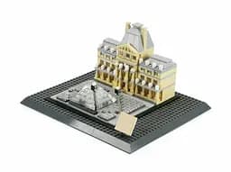 Конструктор Архітектура Wange 3Д   Музей Лувр 4213 The Louvre of Paris-France 3D для дітей  та дорослих 785 деталей  - мініатюра 6