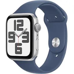 Apple Watch SE 2 2024 GPS 44mm Silver Aluminium Case with Denim Sport Band S/M MXEQ3 - мініатюра 2