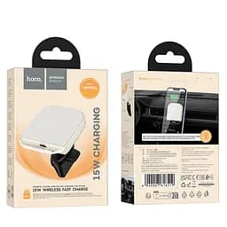 Автотримач з БЗП Hoco HW17 Crystal (air outlet) White - мініатюра 4
