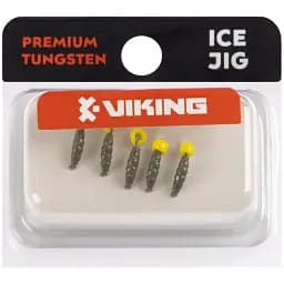 Мормишка вольфрамова Viking Fishing Shrimp+bead 0.37g 7mm Olive+Y (5шт) - мініатюра 2