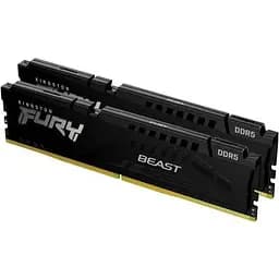 Модуль пам'яті для комп'ютера DDR5 32GB (2x16GB) 6000 MHz Fury Beast Black Kingston Fury (ex.HyperX) (KF560C36BBE2K2-32) - мініатюра 2