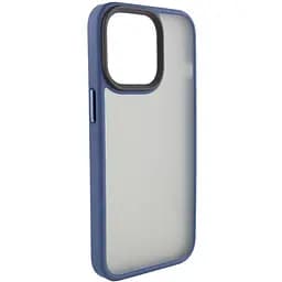 TPU+PC чохол Metal Buttons для Apple iPhone 14 Pro Max 6.7" Синій - мініатюра 2