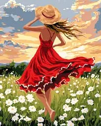 Набор для рисования по номерам "Танець в полі" Ideyka 40х50 см КНО8650