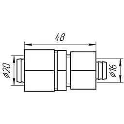 Муфта проміжна APE 703 L 20x16 000001651 - мініатюра 3