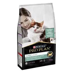 Сухий корм для кошенят для зменшення алергенів на шерсті Purina Pro Plan LiveClear Kitten з індичкою 1.4 кг (12466185)