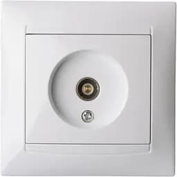 Розетка ТВ Brille KB-1TV wh белая (L139-013)