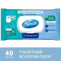 Бумага влажная туалетная Smile Procto Carе 40 шт.