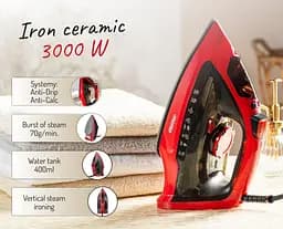 Праска Mesko MS 5031 red 3000Вт/400 мл/кераміка/''Крапля-стоп''/автовимкнення/червона (MS5031) - мініатюра 6