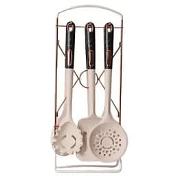Набір кухонного приладдя 6 штук на підставці, бежевий TS Kitchen YRUR4