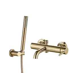 Смеситель для ванны VBI Milano brushed gold настенный VBI-050106BG Золотой