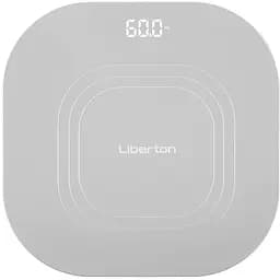 Весы напольные Liberton LBS-0814 SMART, Grey, LCD-дисплей, синхронизация по Bluetooth, максимальный вес 180кг, точность измерения 50г, материал поверхности ударопрочное стекло, индикатор заряда, индикатор перегрузки, питание 3*AAA (в комплекте)