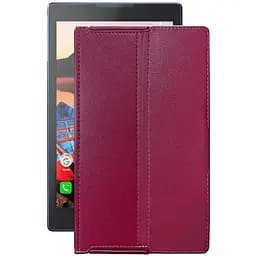 Чехол StatusCASE из экокожи для планшета Lenovo Tab 3 TB3-850f Бордовый