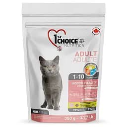 Сухий суперпреміумкорм для котів 1st Choice Adult Indoor Vitality Chicken 2.72 кг (65672261036)