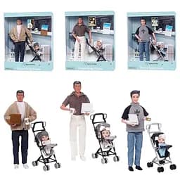 Кукла Кен 30см A787-1/2/3, младенец, коляска, в коробке (6900001200086) Микс