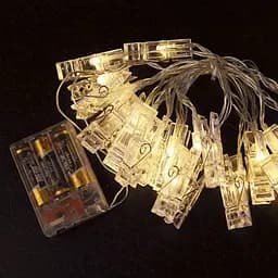Світлодіодна гірлянда Sun Lamp з прищіпками для фото 20 led 3 м на батарейках - мініатюра 2