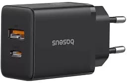 Мережевий зарядний пристрій Baseus Cube Fast Charger USB+Type-C 20 W P10111403113-00 Black