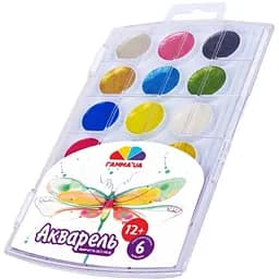 Дитяча акварель Gamma "Творчість" 400112, 18 кольорів, медова, без пензля