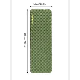 Матрац надувний Naturehike CNK2450WS014) 8см - одномісний - 186х58 - зелений - мініатюра 2