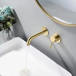 Змішувач для умивальника прихованого монтажу Rea Owen gold brushed (REA-B5334) золотий - матовий - мініатюра 2