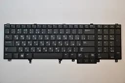 Клавіатура для ноутбука DELL (Latitude: E6520, E6530, E6540, Precision M4600, M6600), rus, black без джойстика