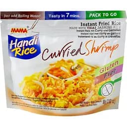 Рис быстрого приготовления Mama с креветками в соусе карри 80 г