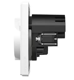 Розетка Videx Nota одинарна із заземленням USB-A+C 20W біла матова (VF-NT-SK1GUC-WH) - мініатюра 3