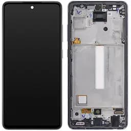 Дисплей Samsung A525 Galaxy A52 /A526 /A528 чорний, OLED, з рамкою, Awesome Black