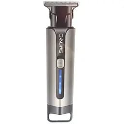 Аккумуляторная мужская машинка Daling DL-1832 для стрижки волос 5 Вт Индикатор заряда Серый