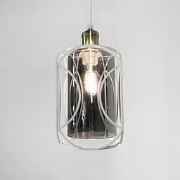 Стильний білий підвіс з серії Лофт із графітовим плафоном Line.F 12055/1 WT+GR