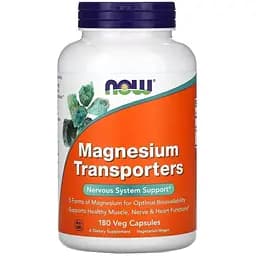Комплекс магнію NOW Magnesium Transporters, 180 капсул з п'яти форм
