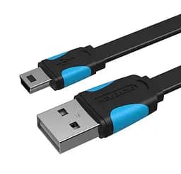 Кабель USB-MiniUSB 2.0 5pin Vention Flat 0.5m Black (VAS-A14-B050)