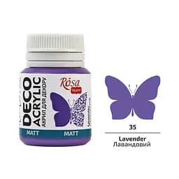 Акрил для декора Лавандовый (35) матовый 20 мл Rosa Talent