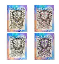 Наклейки-стрази для волосся 2715-17/3, на аркуші (6955556326880) МІКС