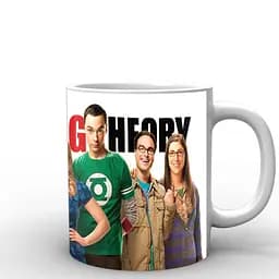 Кухоль GeekLand Теорія великого вибуху The Big Bang Theory на тлі емблеми BB.002.06 330 мл білий
